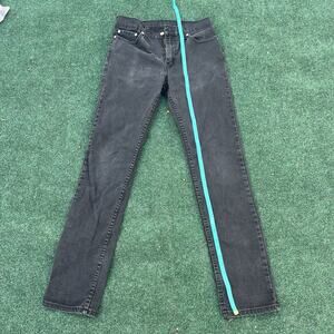 Levi’s 511 Slim Black Jeans Mens W32 L34 Faded Denim Mid Rise